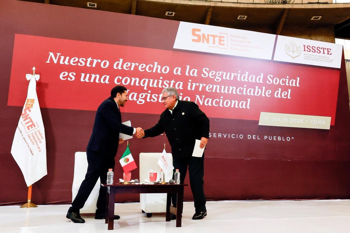 Seccion60SNTE's tweet photo. 🏥 El diálogo #SNTE-@ISSSTE_mx da resultados. El Mtro. Alfonso Cepeda Salas, Srio. Gral. del Sindicato y @martibatres, director del Instituto, acordaron la instalación de consultorios en sedes sindicales, para acercar la atención médica a los agremiados.
👉https://t.co/IHtvcdPt0O https://t.co/vtpPORhDm8