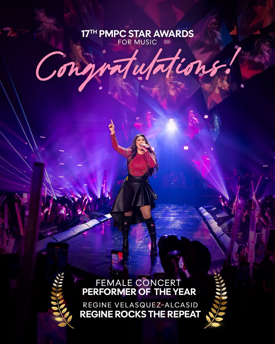 yetkl's tweet photo. Congratulations Queen @reginevalcasid for winning the Female Concert Performer of the Year award for “REGINE ROCKS THE REPEAT” at the recently concluded 17th PMPC STAR AWARDS for Music. See ya in October 😭👏🏼 #RegineVelasquez #RegineRocksTheRepeat

Photos by me 📸 @shotbylester https://t.co/lK3DC63RO4