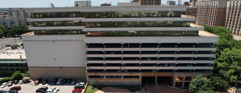 FCNightingale's tweet photo. The owner of a vacant office building at 146 Navarro St. San Antonio, Texas is seeking to sell the building.

Three years after finishing upgrades, the building is still empty.

BH Properties executives said they spent more than $10 million replacing windows, installing outdoor seating and greenery, updating the lobby and adding about 20,000 square feet of retail on the street  level.

An affiliate of BH Properties bought the building from CPS Energy for $22.25M in 2021.

Seven story parking garage was built in the late 1960s to provide parking for HemisFair '68.
Three stories of offices were added in 1987.

San Antonio Express-News
#commercialrealestate