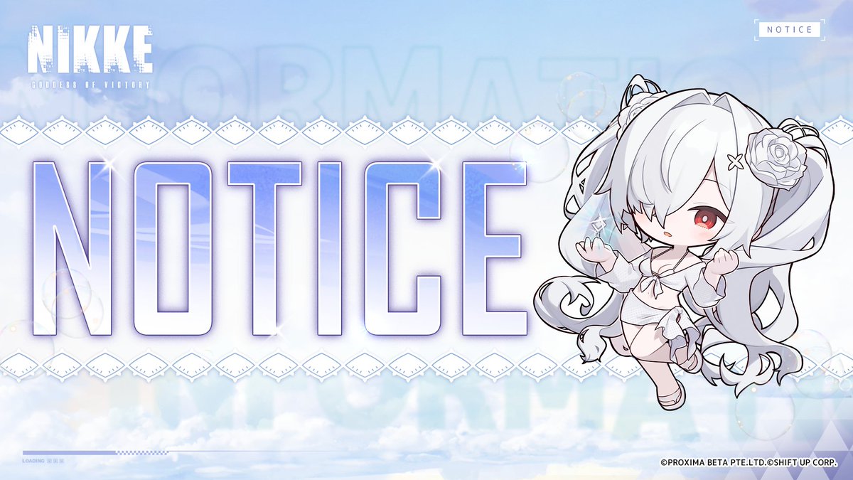 NIKKE_en's tweet photo. 【Maintenance Reminder】

We will be commencing maintenance shortly. Thank you for your cooperation!

Maintenance Period
⏳ 7/2 11:00 ~ 18:00 (UTC+9)

Join the special Discord maintenance event below!

Discord
🔗: https://t.co/hQBYDGYi0u

Maintenance Event
🔗: https://t.co/MW4OcRA8w9

※Actual maintenance duration may vary.
※You will not be able to enter the game during this period.

#NIKKE