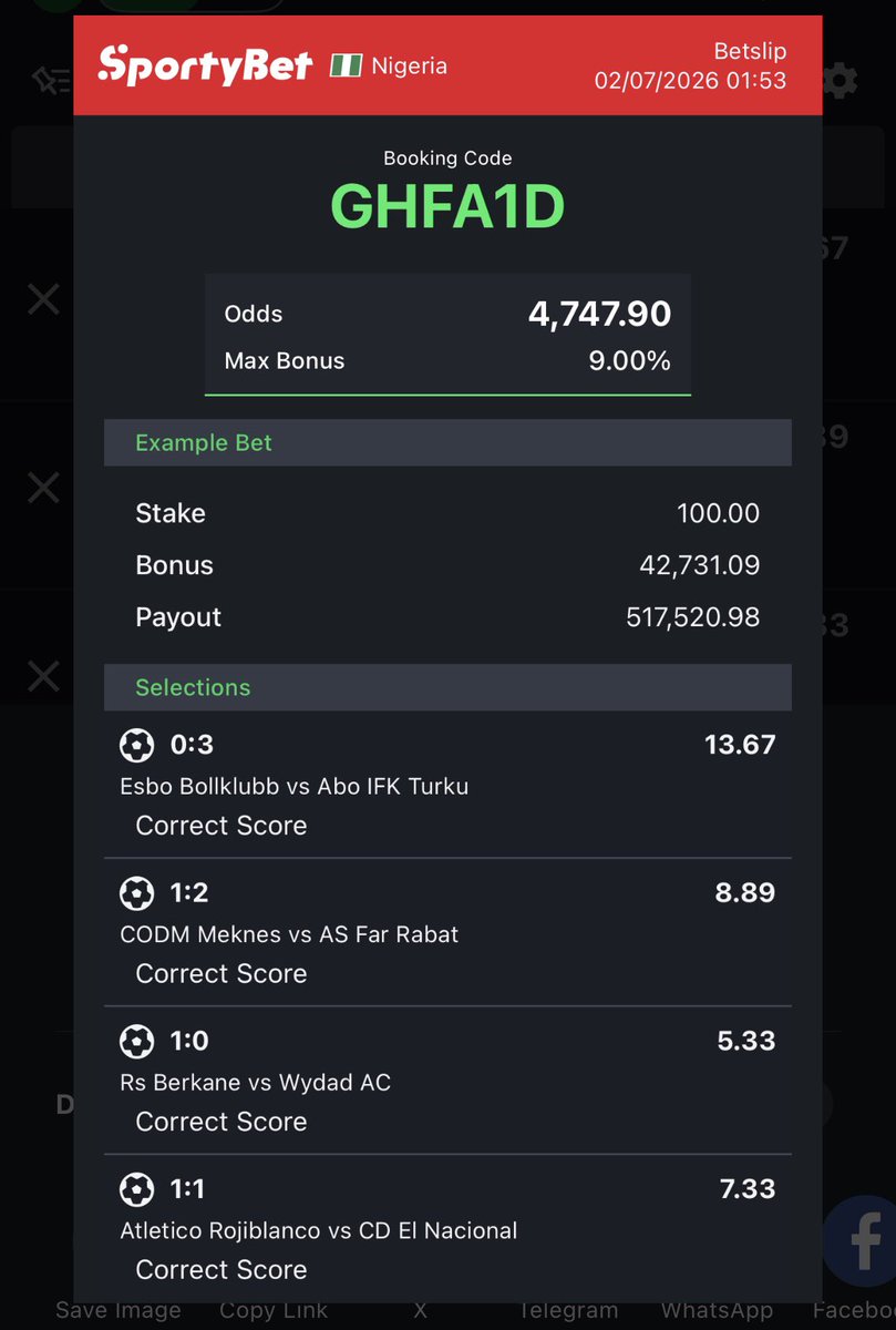 billionaire_eze's tweet photo. Correct scores 4.7k odds  ✅✅

Thursday game ✅✅ https://t.co/qZYPhiOeqR