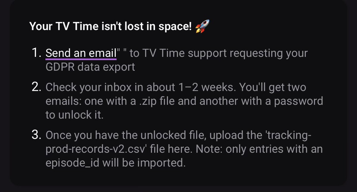 netto_09's tweet photo. @tah_viapiana Depois que receber o arquivo do TV Time, vai nas configurações do Trakt pelo site em "Data" e faz a importação. https://t.co/SrfWVixklp