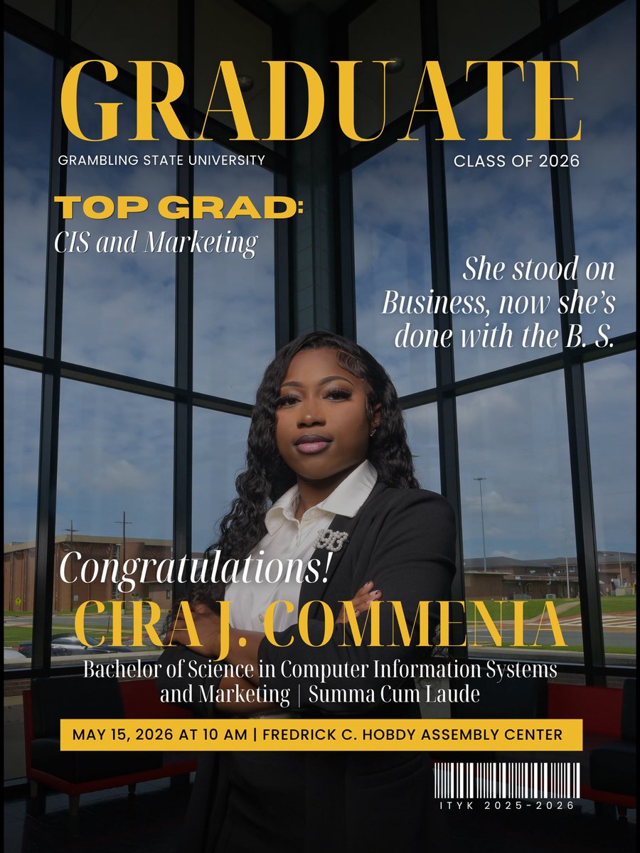 lnwisback's tweet photo. Life update: My baby girl graduated from my Alma Mater 🐅 #GramblingMade https://t.co/CCaYPXU5q5