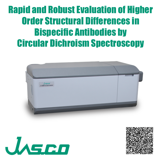 GlobalJasco's tweet photo. We’re excited to announce that our latest application note, featured in the poster session at PSSJ 2026, is now available. Take a look and let us know what you think!
https://t.co/8LxmHq9DxP
#JASCO #日本分光 #Bispecific #Antibodies #CircularDicroism #spectroscopy #PSSJ #qHOS #BeStSel #HOS #stability #similarity #蛋白質科学会