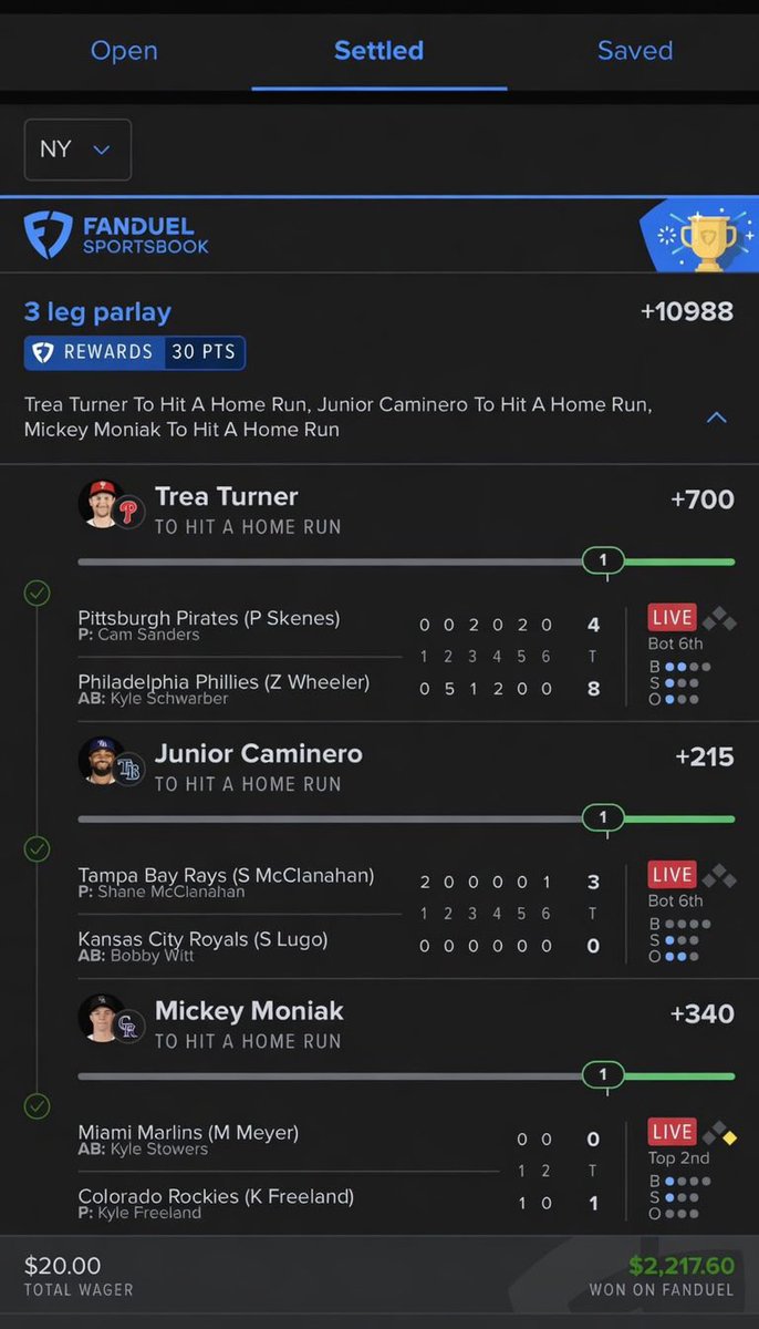 logicpick_'s tweet photo. $20 ➡️ $2.2k ✅

Cashed out and onto the next 🎯💵 https://t.co/g7u5qhMgtt
