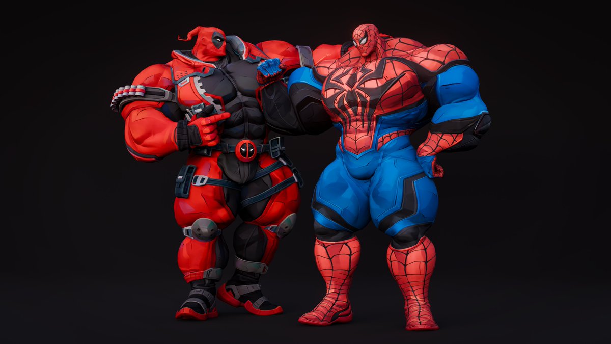 UN_Wellko's tweet photo. Deadpool finally convinced Spidey that weighing a few tons and standing well over 5 meters tall isn't such a bad thing ! (Aside from the accidental destruction caused by muscles that massive, even Hulk ain't that destructive..)

Special thanks to @Pyromania5443  for the models <3 https://t.co/uoCHC8NgcG