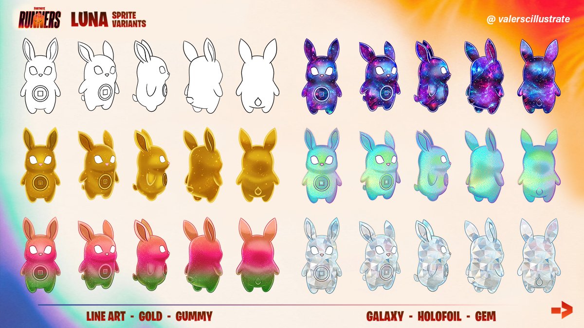 ValerscDesign's tweet photo. My entry for the #DesignASprite  contest! ✨

Meet Luna, a Sprite representing luck, abundance, and renewal🐇

Its ability increases the chance of earning extra gold when defeating enemies and looting chests

Don't forget to check out the different variants!👀
-
#DesignASprite https://t.co/3LPHexBmiB