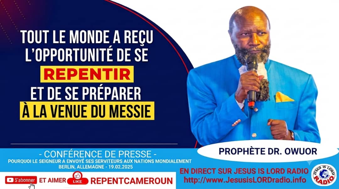 HYOSUK3's tweet photo. *모두가 회개하고 메시아의 도래를 준비할 기회를 얻었습니다.*
--
Prophet Dr Owuor
#HaveYouRepented https://t.co/XhJfokYzex