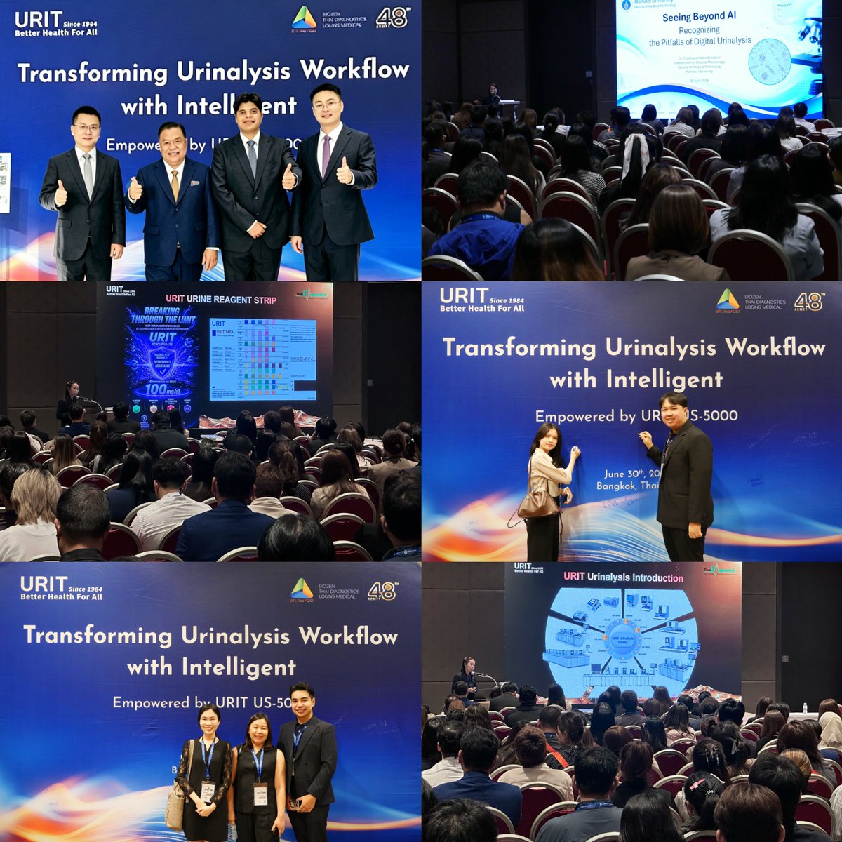 URITMedical's tweet photo. URIT’s Asia-Pacific Urinalysis Summit Concludes in Bangkok!
We exhibited intelligent urinalysis solutions, discussed frontier tech &amp; clinical practice, advancing regional urinary disease diagnostics and elevating Asia-Pacific precision medicine via Chinese smart manufacturing. https://t.co/2cQaHBrv32