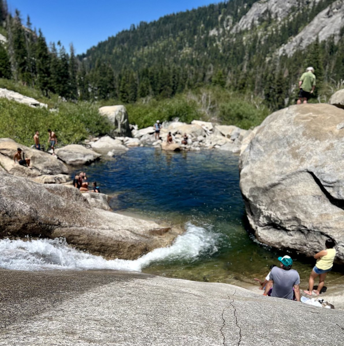 Solic_1's tweet photo. The waterfall pool we all swam in
-
Freezing fucking water btw. 
We saw deer, a bobcat cub, and a mama bear with 2 cubs! https://t.co/yjch16QTSU