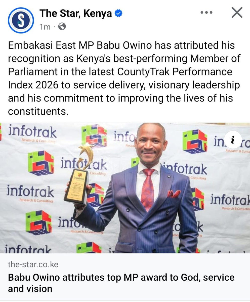 HEAfroMatriarch's tweet photo. @HEBabuOwino  We are so proud of your exemplary performance and your relentless drive to deliver on your mandate. This award reflects the deep trust and confidence the people have placed in your leadership. May you continue to climb to new heights https://t.co/26AcFX38nn