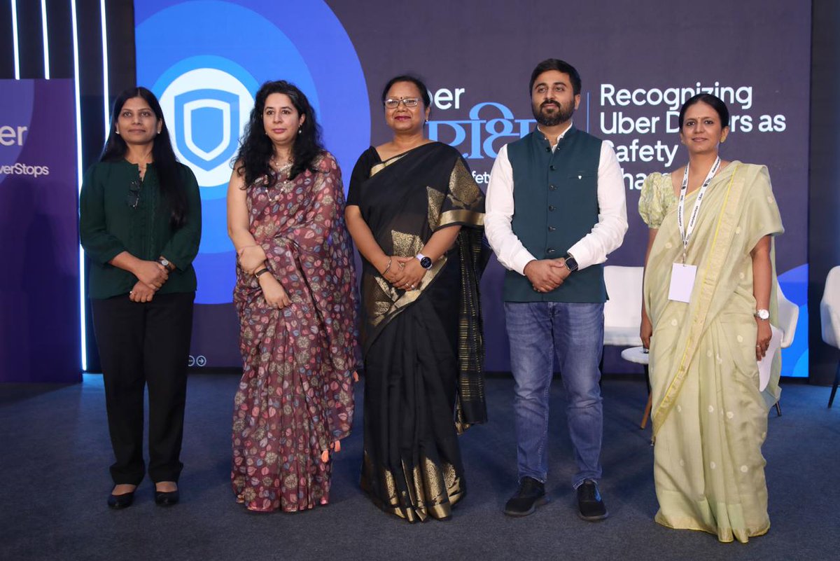 Uber_India's tweet photo. As India's platform economy grows, so must our commitment to the people who power it

Our panel on "Safer Work, Stronger Platforms: Advancing Gig Worker Safety" at Uber Surakshit explored how technology, policy and partnerships can come together to create safer and more sustainable working environments for millions of gig workers.

Thank you to @BornaliBhandari , @adityakapoor88 , Savita Mulay, @bhavyachirps , and our moderator @SuryaSadasivan  for an insightful discussion

#SafetyNeverStops