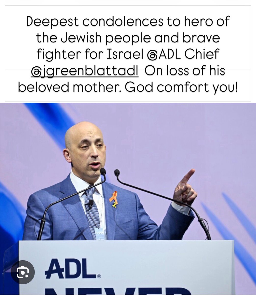 RabbiShmuley's tweet photo. Deepest condolences to hero of the Jewish people and brave fighter for Israel @ADL Chief @jgreenblattadl  On loss of his beloved mother. God comfort you! https://t.co/UeViPzvFjL