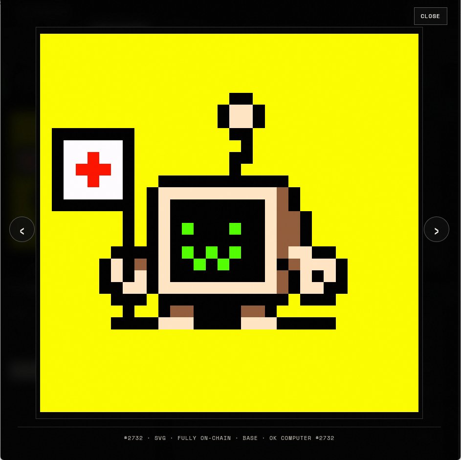 DullPunks's tweet photo. This is why I love the on-chain space.

People aren't just creating collections anymore.

They're building experiences.

Games.
Social networks.
Tools.
Entire worlds.

Projects like OK COMPUTERS are pushing the boundaries of what's possible on-chain.

Check out the founder @dailofrog 

Love seeing builders experiment. #OnChainArt