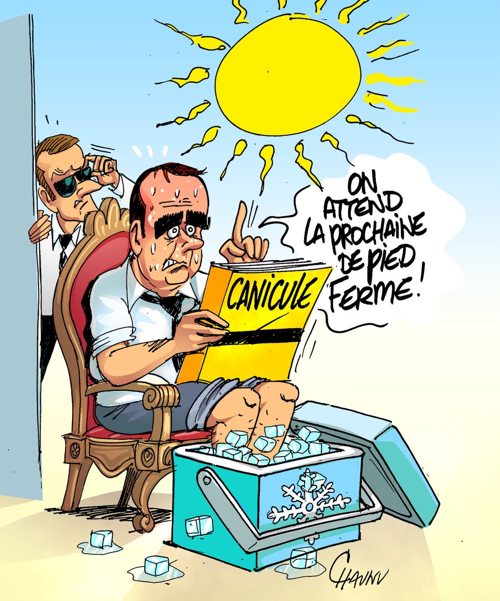 EmmanuelChaunu's tweet photo. ✏️ dessin du jour pour @ouestfrance : Canicule, Lecornu préside une cellule interministérielle de crise aujourd’hui … https://t.co/dzWZcv6fYr