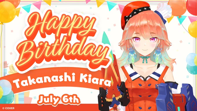 Kikkeriki~! Happy Birthday to the phoenix who sets our hearts aflame, Takanashi Kiara of hololive English -Myth-! Be sure to send her some love over on her YouTube Channel and on social media at ! May she have a super special day! Check out her