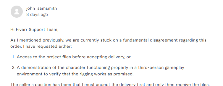 shulin_wan's tweet photo. @fiverr Dear Fivver team, my support ticket #14593524 has been waiting for over a week without any response. I opened a follow-up ticket, but it was automatically closed. I am trapped in this circle and I dont know what can i do now https://t.co/FlWzUmX2b7