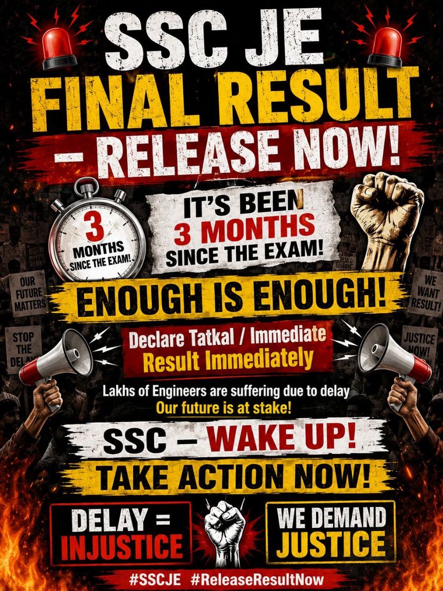 Bhaskar08bk's tweet photo. Dear SSC plz Declared SSC JE Result 2025
@SSC_GoI
@Wangchuk66
#SSCJEMAINS2025RESULT
#RESULTSSCJE2025
@TeamMCQOfficial https://t.co/5MCnyn5e96