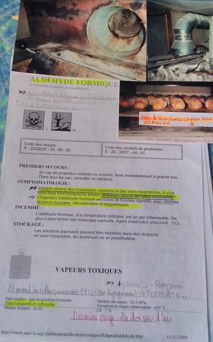 reebrobert94's tweet photo. @jmnl #PRENDEsoinDes Apprentis IES Boulangers BOULANGÈRES et AUTRES INTOXICATION par #FOURS @BongardBoulange et Autres FOURS(idem CUISINIÈRES CHAUDIÈRES isolation @lainesminerales LIANTS☠️Dégagement FORMALDÉHYDE Cancérogène catégorie1 PHÉNOL voir BENZÈNE @mdups SILENCE sur son ENQUÊTE https://t.co/L8Mk7sd4xV