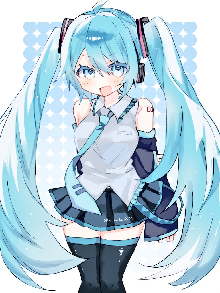 ね*む様 手描きイラスト　初音ミク 初音ミク #イラスト