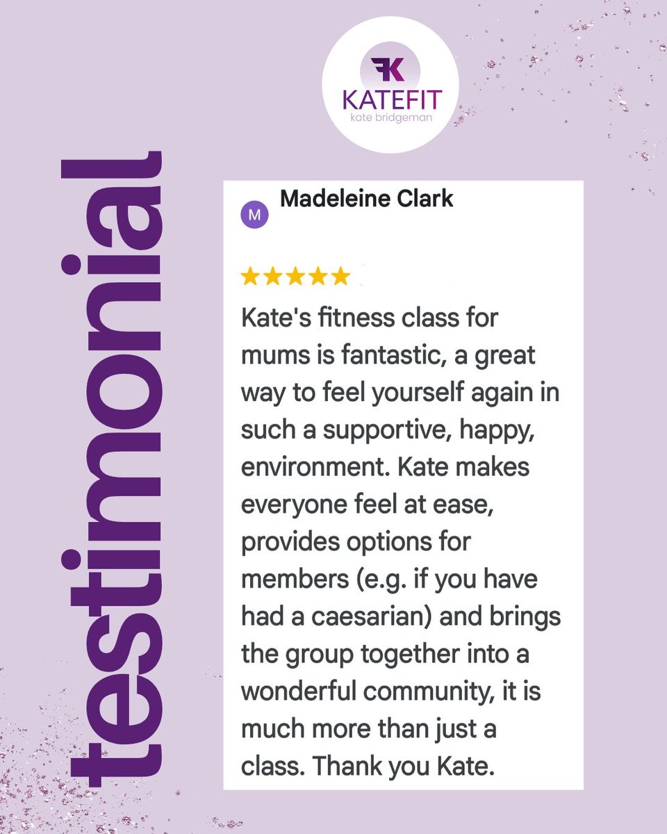 InfoKatefit's tweet photo. ⭐️⭐️⭐️⭐️⭐️ 5 STAR REVIEW! 

Fitness and gentle exercise can do amazing for our mental health. KATEFIT is not just about fitness, it’s to help you through the postpartum cloud. 

Thank you mama Madeleine for the lovely review. https://t.co/oVpFaOC8KO