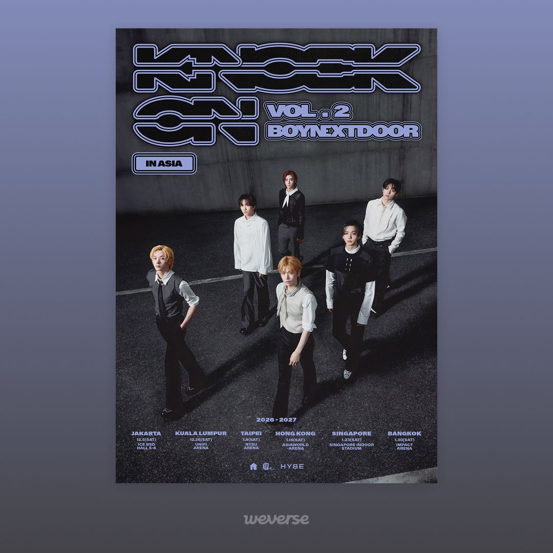 weverseofficial's tweet photo. ONEDOOR MEMBERSHIP (GLOBAL) 회원을 위한 BOYNEXTDOOR TOUR ‘KNOCK ON Vol.2’ 공연의 멤버십 선예매 참여 신청이 시작되었습니다.

멤버십 선예매 참여 신청하기
👉https://t.co/iIzNkKLmlM

ONEDOOR (GLOBAL) 멤버십 가입하기
👉https://t.co/8Mnf6Y4X5Y

#BOYNEXTDOOR #보이넥스트도어 #BND
#KNOCK_ON_Vol_2_IN_JAKARTA
#KNOCK_ON_Vol_2_IN_KUALALUMPUR
#KNOCK_ON_Vol_2_IN_SINGAPORE
#KNOCK_ON_Vol_2_IN_BANGKOK
#KNOCK_ON_Vol_2_IN_TAIPEI
#Weverse #위버스