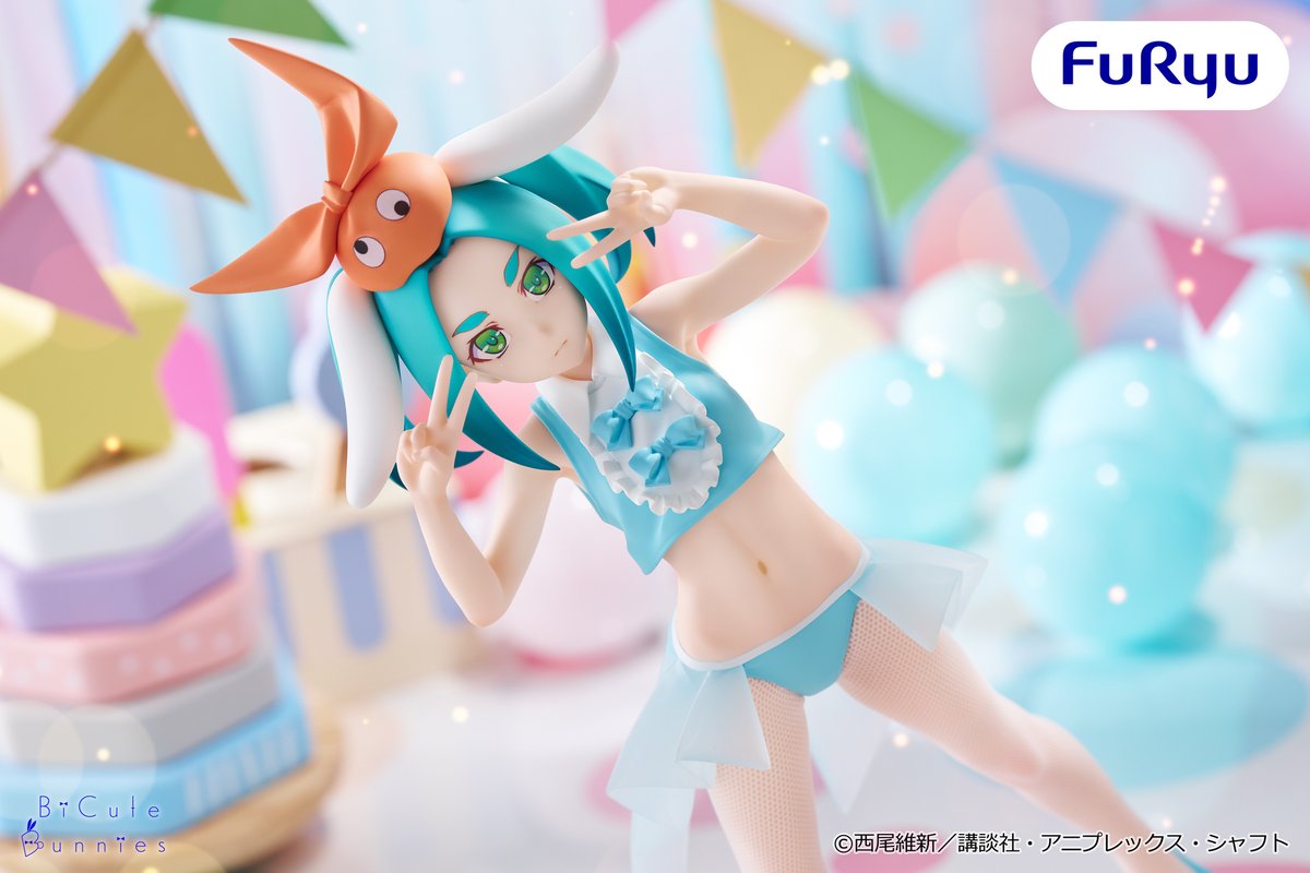 FURYU_prize's tweet photo. ＼フリュープ��イズ速報／

「＜物語＞シリーズ」がフリュープライズに初登場🎉
斧乃木余接が網タイツをはいた豪華仕様のBiCute Bunniesになりました🐰🧡

可愛らしいポージング＆衣装のフィギュアをぜひお迎えしてね！

26年12月頃より展開予定！
プライズ化が嬉しい人は✌の絵文字をコメント！

📢フリュープライズ・BiCuteフィギュアの情報は@FURYU_prizeで続々と公開中です！ぜひフォローしてね✨

#物語シリーズ
@nisioisin_anime