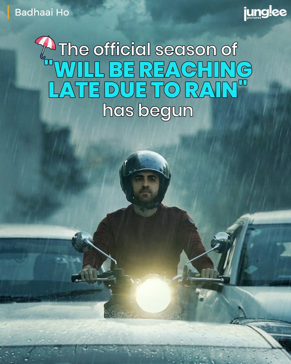 JungleePictures's tweet photo. Ab toh late aane se koi nahi rok sakta 🤭
@ayushmannk
#JungleePictures #BadhaaiHo #LateForWork https://t.co/LUBSoPcL57