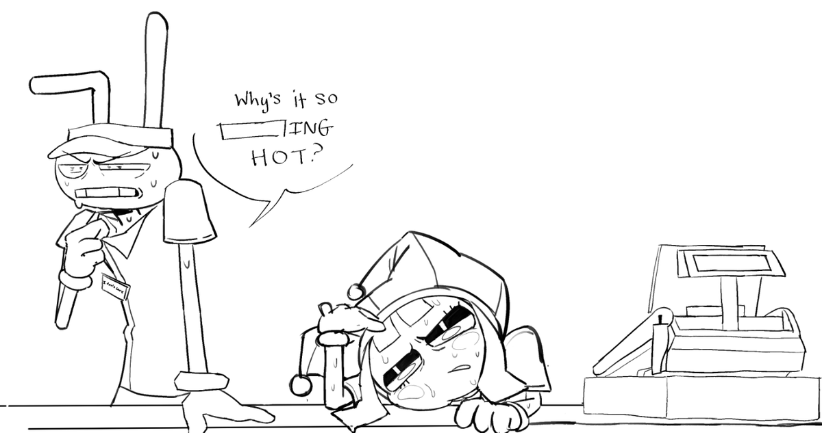 gem_septem's tweet photo. (1/?) the heat is unbearable sometimes. what do you think they're gonna do? 👀 #funnybunny #tadc https://t.co/tCxjDgdjEu