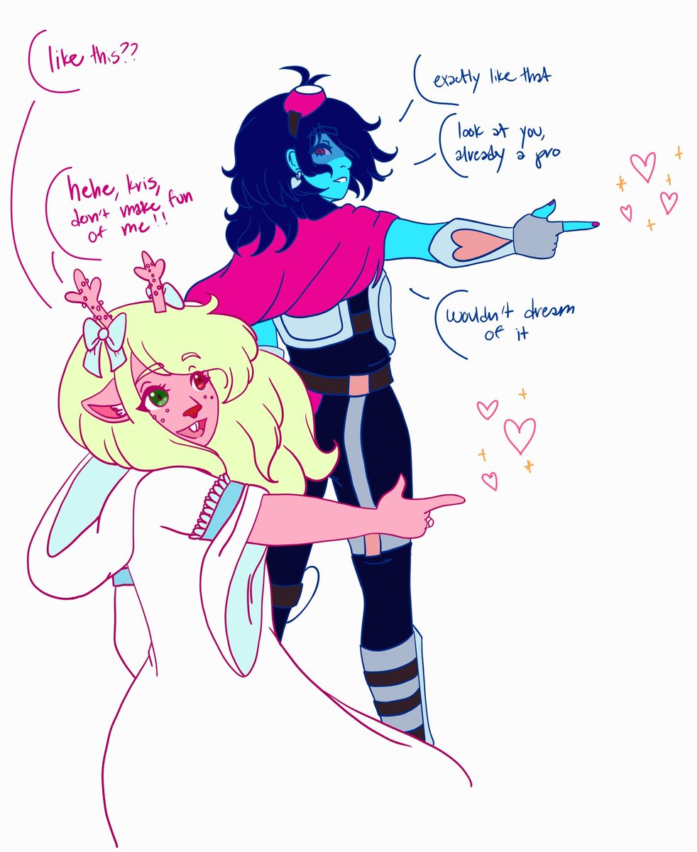 leporidax's tweet photo. ive liked kriselle for a moment i cannot lie #deltarune #kriselle https://t.co/3eTc8Cnpuy