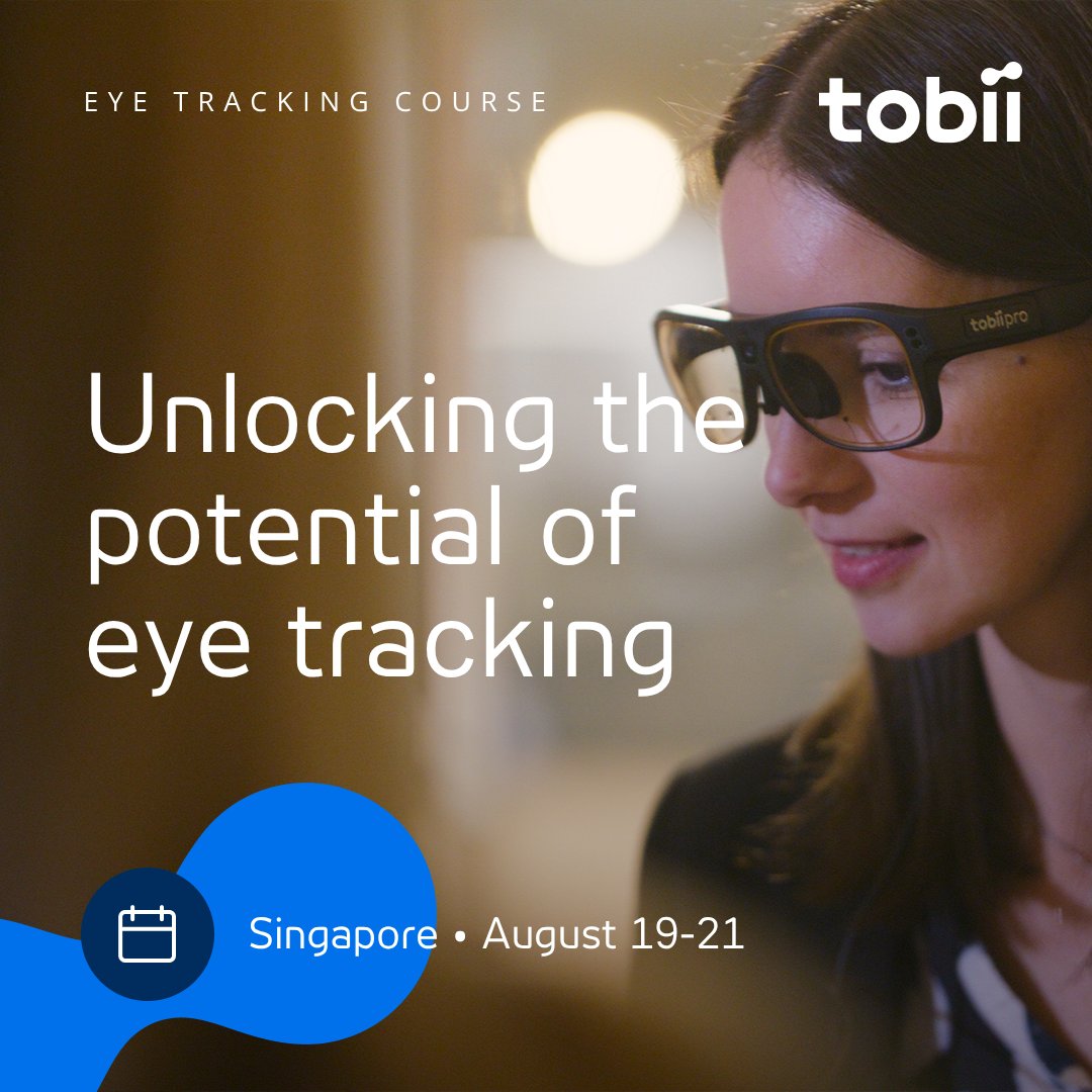 TobiiTechnology's tweet photo. We’re bringing our #EyeTracking training course to Singapore 🇸🇬

Join us Sept 19–21 for 3 days of hands-on workshops and expert-led sessions covering eye tracking research, data collection, and analysis.

Learn more: https://t.co/Ipp3EB6uWR

#Research #HumanFactors #Tobii https://t.co/TMVpyjcSV9