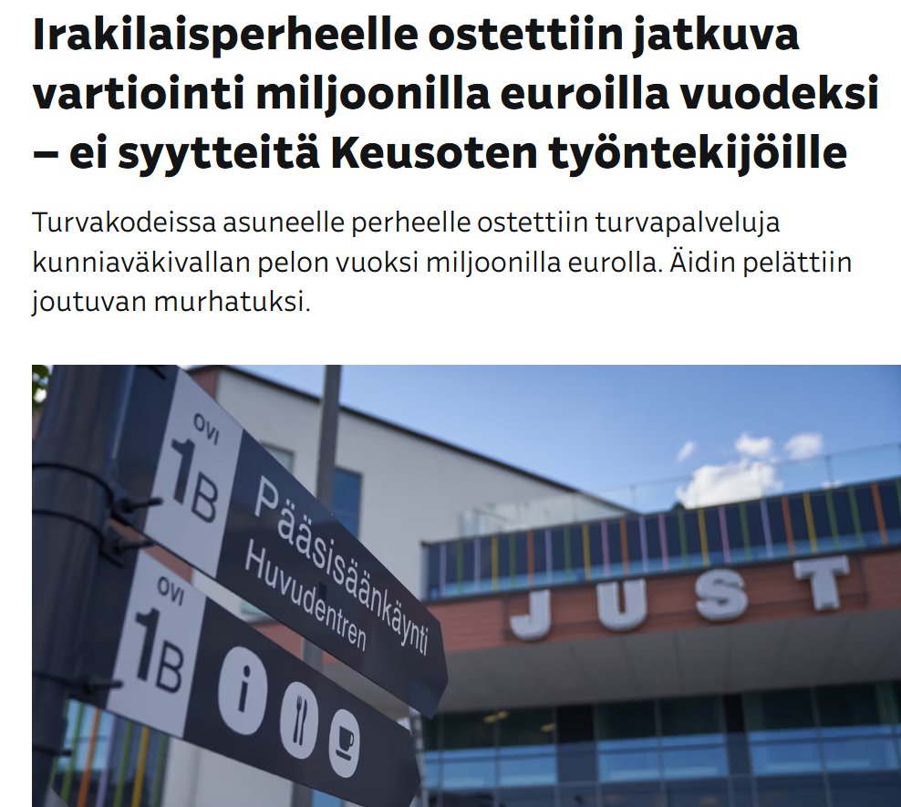 MikkoNyyssola's tweet photo. Tämä on nyt pakko palastella osiin:

- 2,5 miljoonaa
- turvapalveluista
- yhdelle perheelle
- vuoden ajalta.

Jään sanattomaksi. 😶 https://t.co/eXrVDoQmZW