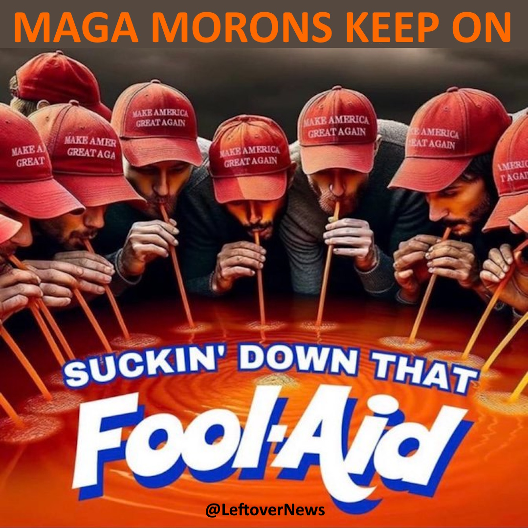 LeftoverNews's tweet photo. @CattardSlim #MAGA Morons Keep On Suckin' Down That #FoolAid https://t.co/DPMuBpifpT