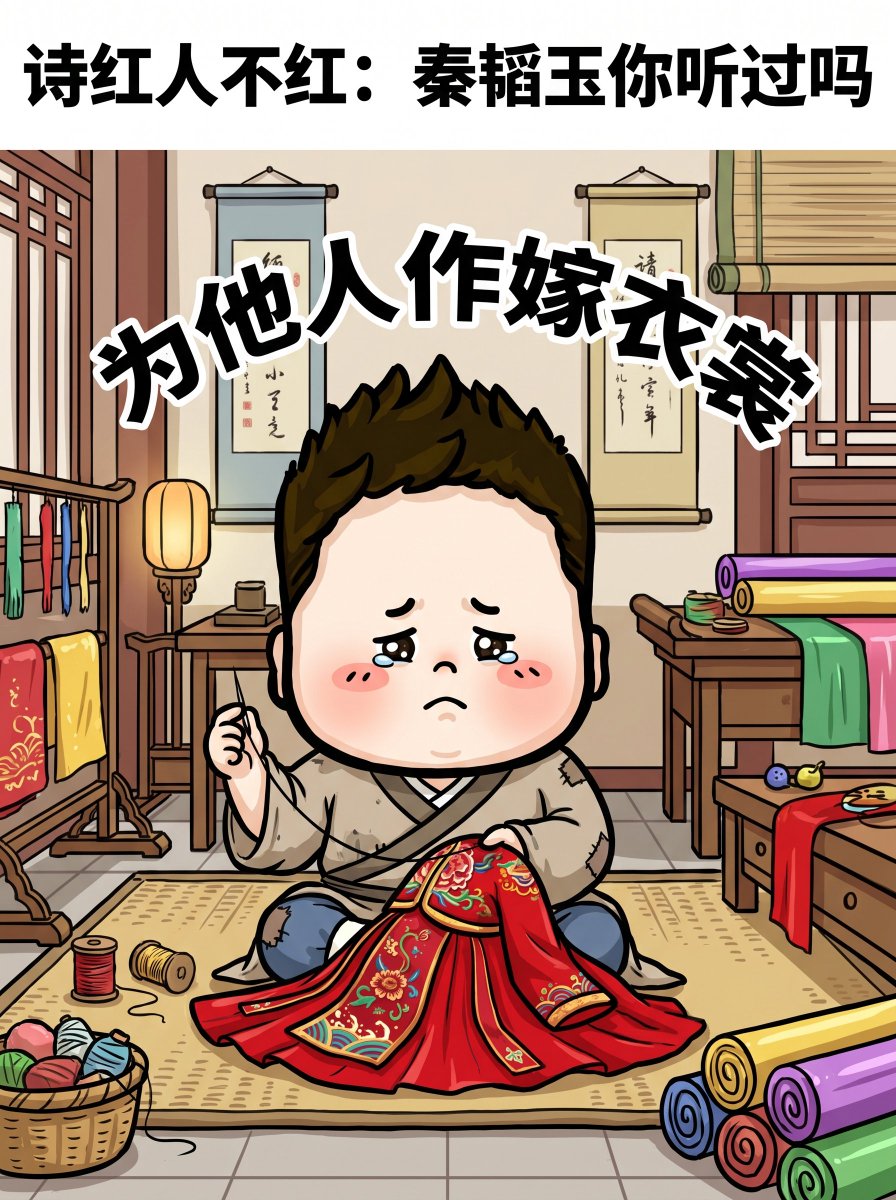 Banderhu368's tweet photo. 📖 "苦恨年年压金线，为他人作嫁衣裳"——这句话你肯定听过。但作者秦韬玉，你大概率从没注意过。

中国古代有太多"一句封神"的诗人：写出千古名句，本人却默默无闻。诗比人有名，这大概是文人最心酸的事。

你的金句被别人转发了一万次，但没人记得你是谁——现代版"为他人作嫁衣裳"。 https://t.co/tRXktZBkFN