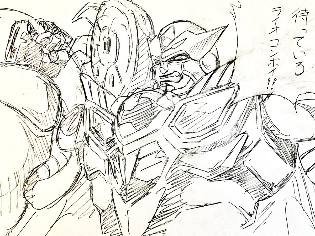 analogmon's tweet photo. ガルバトロン発売決定お祝い落書き https://t.co/KfPoCd1Il2