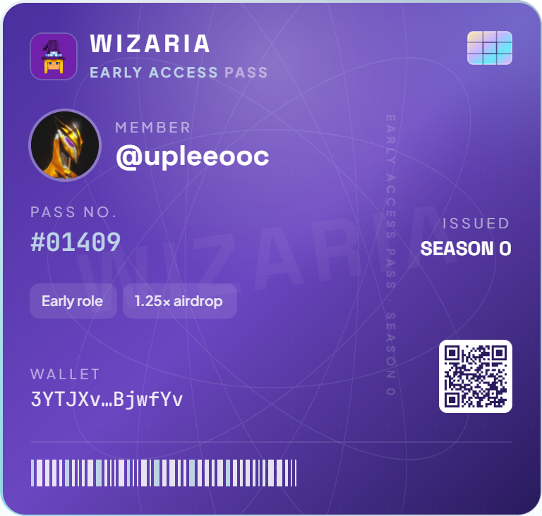 upleeooc's tweet photo. I just claimed my Wizaria EARLY ACCESS pass — an isometric on-chain MMO on Solana. ⚔️

Grab yours: https://t.co/UazspPiygf https://t.co/gUQBrih1XB