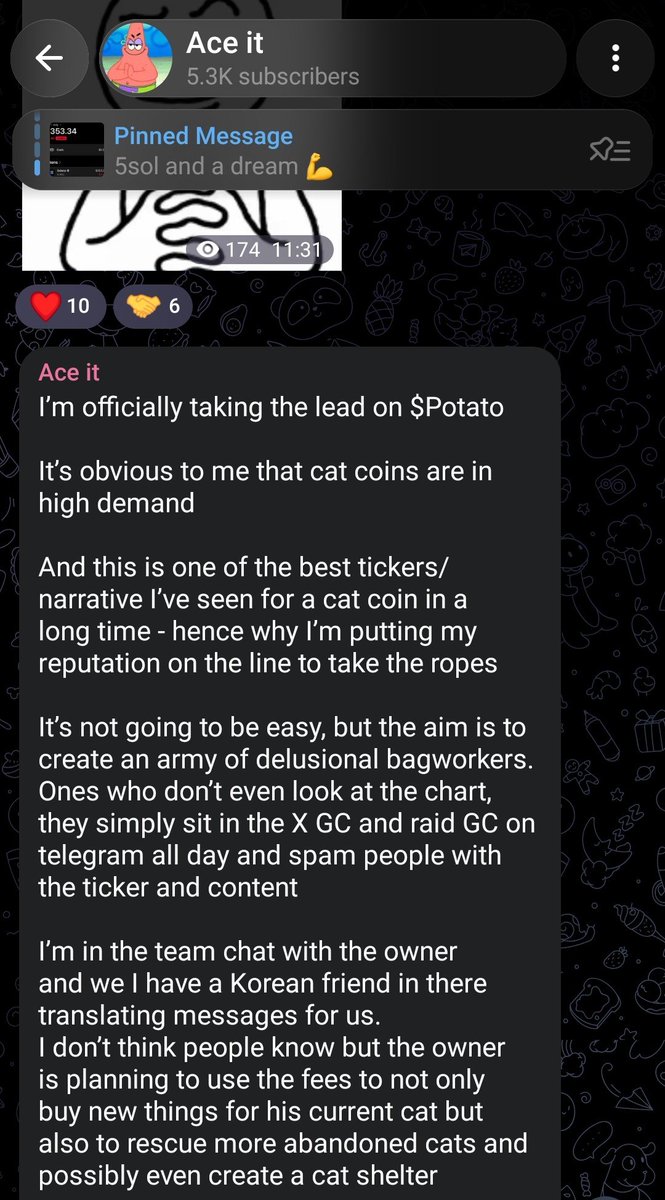 uprdotone's tweet photo. This is huge 

@AxisAce101 is officially the lead and I'm officially taking charge as a delusional bagworker for $Potato

You'll see me WORK. https://t.co/F2s9j88rNH