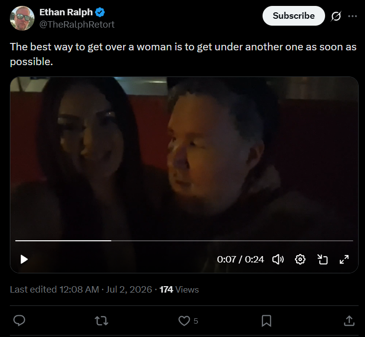dookiewave's tweet photo. A day after Ralph was dancing on Josh Moon's grave for allegedly being with a mexican girl, he uploads a video of himself kissing a confirmed mexican prostitute on the mouth. 

Ralph is getting under another one because he cant get on top. https://t.co/WeW4r85Hgf