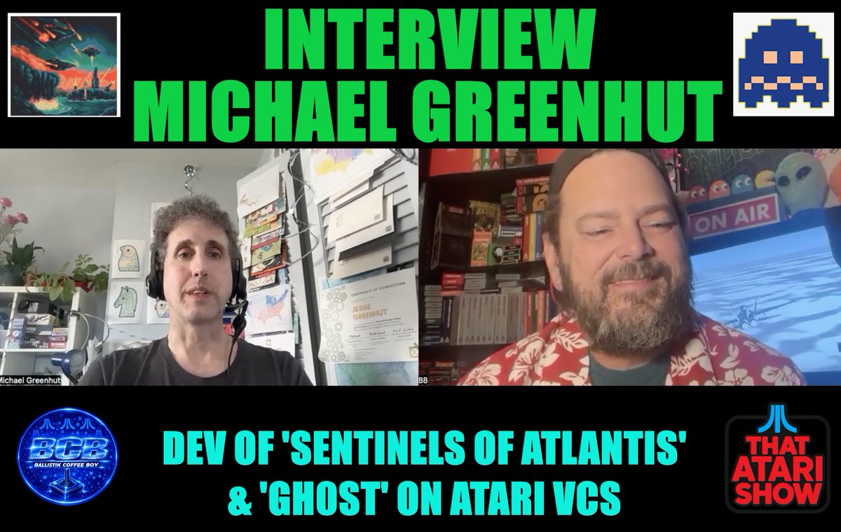 ballistikcoffee's tweet photo. Recently, I interviewed @MichaelGreenhut, dev of #SentinelsofAtlantis &amp; #Gh0st on the #Atari #VCS! We discuss his latest, inspirations, favorite #games, growing up an #Atari fan &amp; what's next! Coming up on 7/10 on #ThatAtariShow! Stay Tuned! Link Incoming! #BCB #Gaming https://t.co/sADktv2xqw