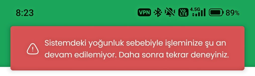 ROlmaz01's tweet photo. @murat_kurum Uygulamada hata var.. ⚠️
@csbgovtr https://t.co/xBKui7oDN7