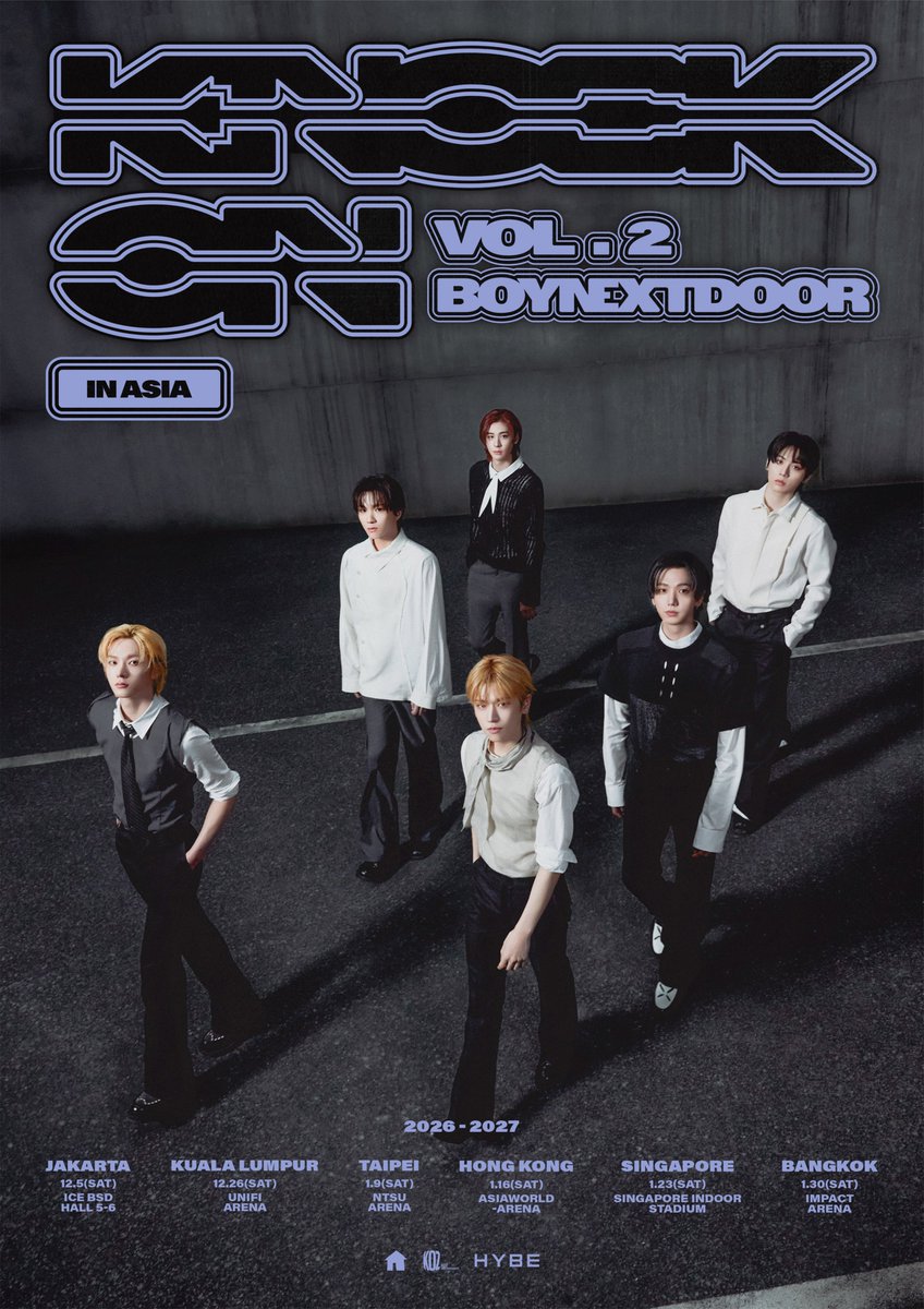 MyKpopHuntress's tweet photo. BOYNEXTDOOR TOUR ‘KNOCK ON Vol.2’ in KUALA LUMPUR 🇲🇾 

📅 26 DEC 2026 | SAT
📍 UNIFI ARENA

ONEDOOR 🚪 PRESALE application 
📅 2 JULY 2026 | 2:00 PM ~ 7 JULY 2026 | 11:00 AM (MYT)
🔗 https://t.co/h2YLxcmMsk

✨️ Ticket OPEN ✨️ 
🚪ONEDOOR PRESALE 📅 20 JULY 2026 | MON | 12:00PM - 6:00PM
🚪GENERAL SALE 📅 27 JULY 2026 | MON | 12:00PM
🎟🔗 https://t.co/SLjRx9iCms 

#BOYNEXTDOOR #보이넥스트도어 #BND
#KNOCK_ON_Vol_2 #BNDinKL @imemalaysia @BOYNEXTDOOR_KOZ