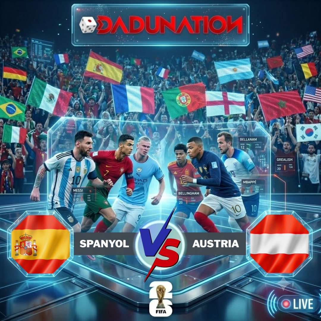 Dadu_Nation's tweet photo. 𝐒𝐏𝐄𝐒𝐈𝐀𝐋 𝐏𝐈𝐀𝐋𝐀 𝐃𝐔𝐍𝐈𝐀 𝟐𝟎𝟐𝟔 ‼️
𝐒𝐏𝐀𝐍𝐘𝐎𝐋 🆚 𝐀𝐔𝐒𝐓𝐑𝐈𝐀
KAMIS , 3-JULI-2026
KICK OFF : 02.00 AM

Nonton Gratis Disini : https://t.co/kWTNP9XU26

#bokepindo #zonauang #AIdanRobot https://t.co/kux6LuNYdy