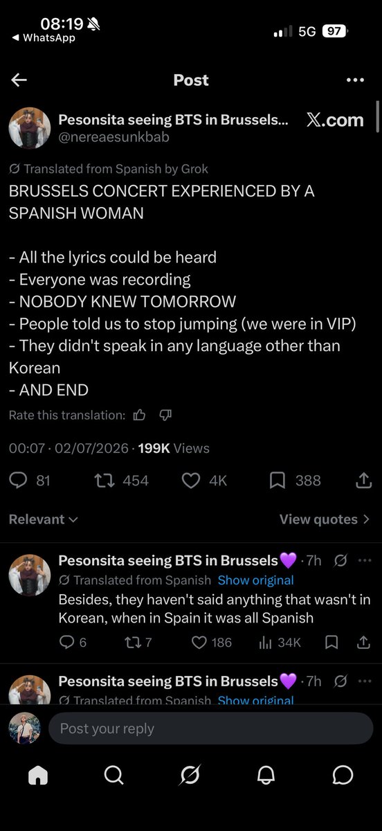 fairypjm_7's tweet photo. How is everybody believing this bitch?! You should have heard the reaction from the crowd when tomorrow started, it was epic. We jumped, screamed and gave it our all during the concert. Fuck yall for making it a competition. https://t.co/L4ELKiHpjW