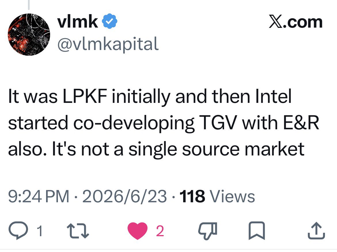 LIWEI_TWCapital's tweet photo. E&amp;R(https://t.co/E8K38aXDvQ) will eventually prevail!
➡️Intel: EMIB supply chain &amp; TGV validated!

$LPK, look at yourself, get your act together! You haven’t flat for too long! https://t.co/wKxsnvPSEm