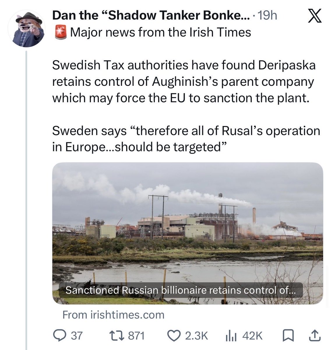 realLangerDan's tweet photo. 🚨As much as I welcome and love engagement on our #Alumina22 posts, there’s something a little scary about the engagement numbers received on the original source versus our post on the same issue. 

The media can do great work through investigations but is struggling with reach. https://t.co/UxvdhMgMTj