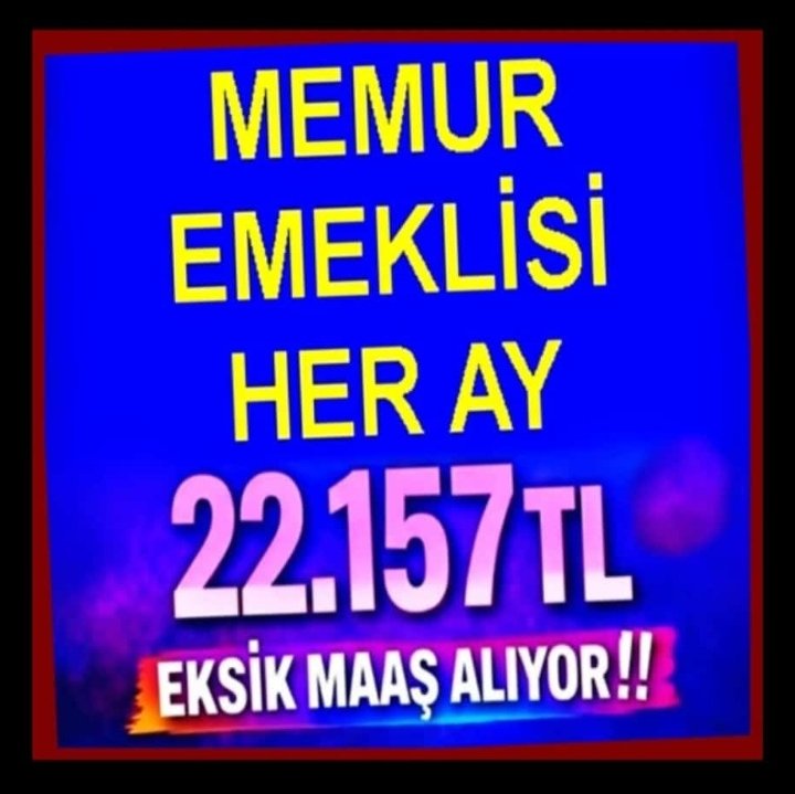 Bora82305579's tweet photo. Bir değil,
İki değil,
On değil,
Yirmi değil,
Tam 38 aydır #EmekliMemur'lar maaşının yarısını alamıyor.
Hükümet #MemurEmeklisine her ay 22 bin 157 lira eksik maaş ödüyor !
Cumhuriyet tarihi boyunca böyle bir rezalet hiç görülmedi!
#MemurEmeklisineAdalet
#AnayasaMahkemesi https://t.co/4KrG4dKK1z