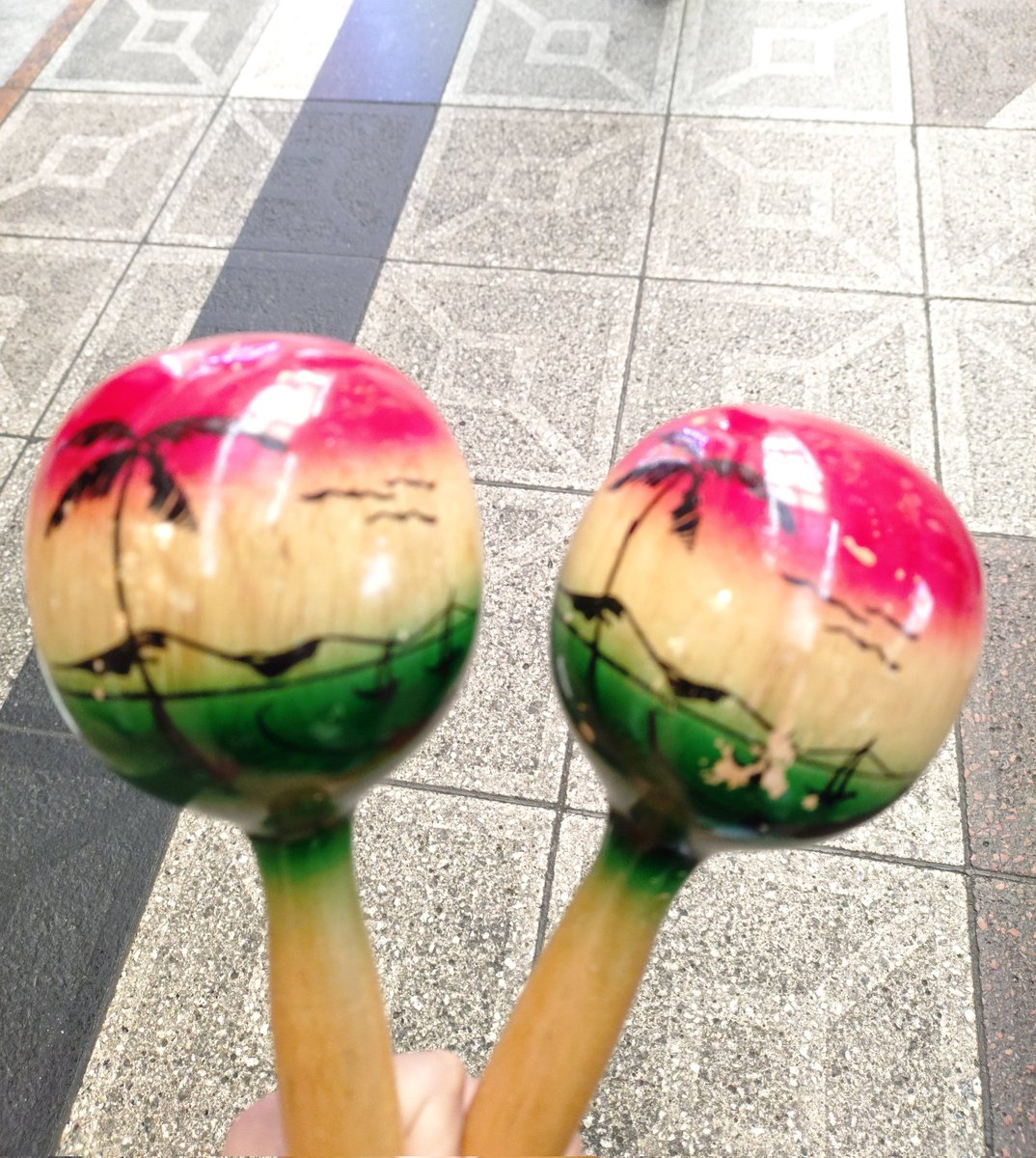 sowomen_sp's tweet photo. 街に刺繍キット買いに行ったけど、刺さらんかったからマラカス買って帰りました🪇 https://t.co/UhcOIhSLrs
