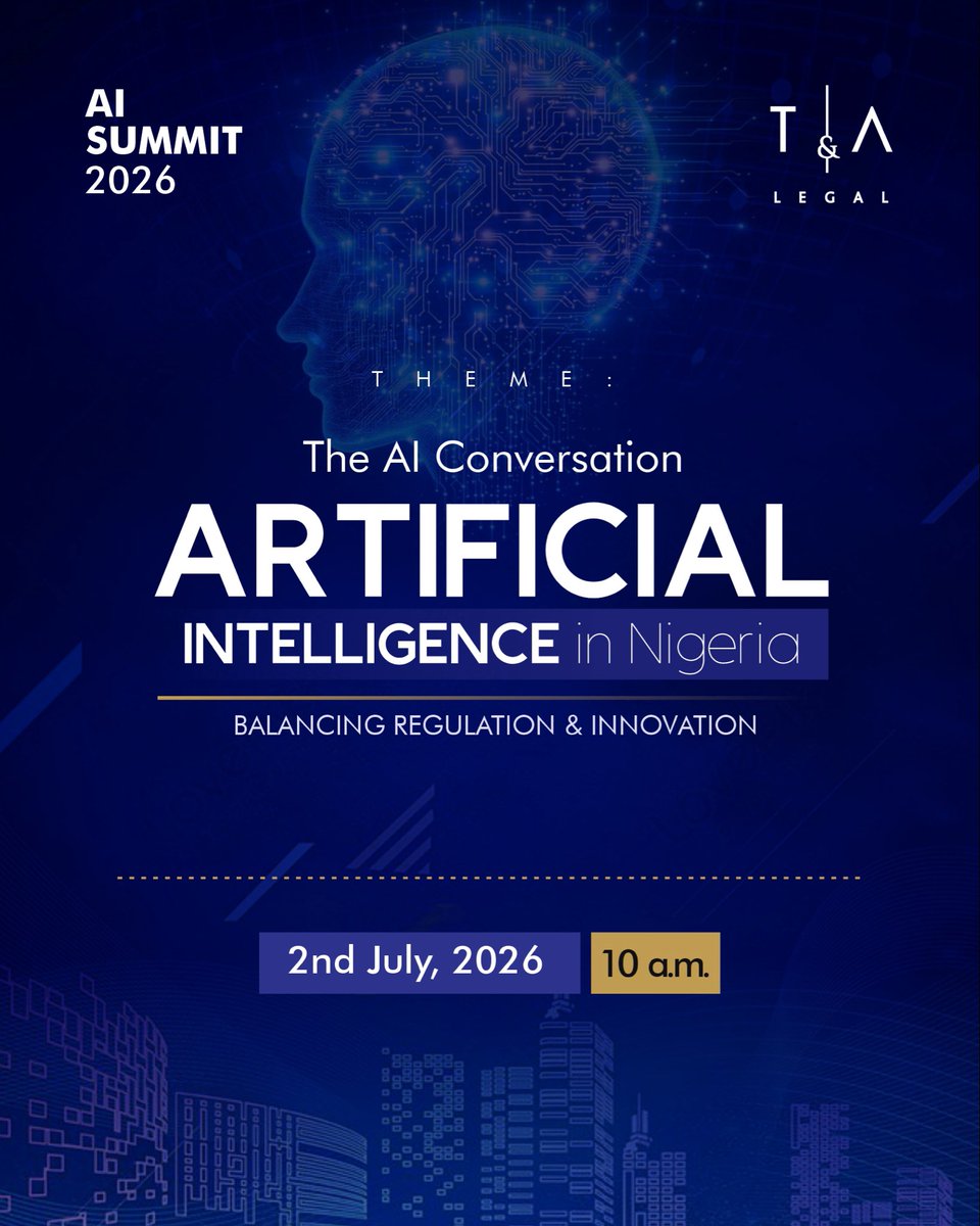 TundeAdisa_LP's tweet photo. The AI Conversation is today!🥳

In less than three hours, policymakers, regulators, legal practitioners, technologists, and business leaders will come together for what promises to be the most important gathering on artificial intelligence governance Nigeria has hosted. 

This is not a conference about what AI can do. It is a conversation about what we do with AI, and who is responsible when things go wrong.

Join in live on YouTube by 10:00am.
.
.
#TALegal #AISummit #TheAIConversation #AIPolicy