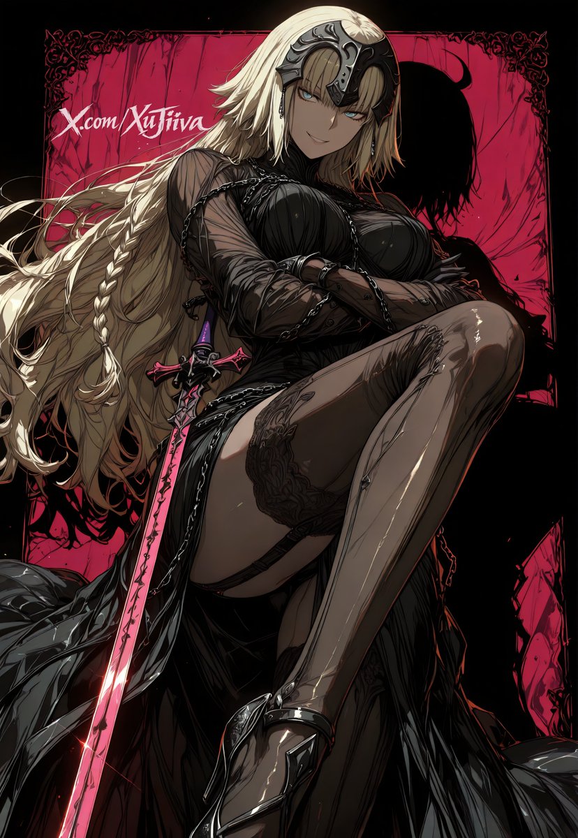Xujiiva's tweet photo. Jeanne d'Arc Alter / ジャンヌ・ダルク〔オルタ〕 — Fate / フェイト 🗡️🖤
漆黒の竜騎兵
聖女の仮面を脱ぎ捨てた、真の姿。 https://t.co/baFEsoSqkW