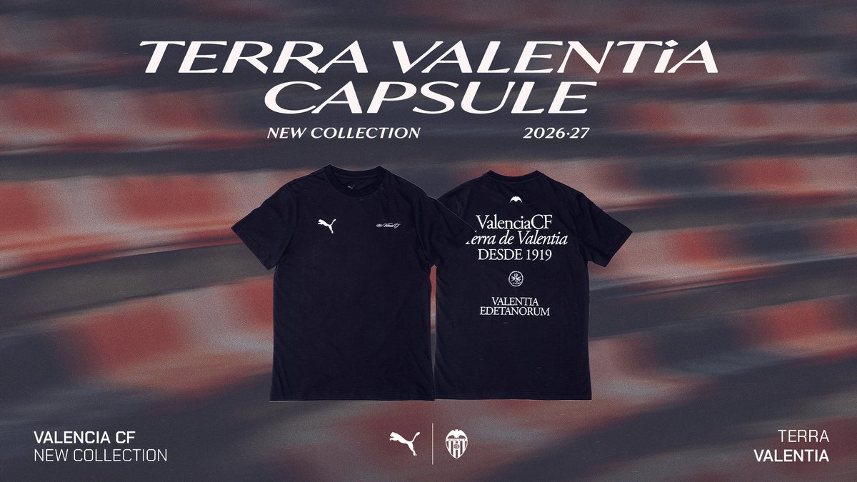 valenciacf's tweet photo. 🆕 El Valencia CF y @pumafootball presentan la nueva colección training, casual y fanwear 

Descubre las nuevas líneas de ropa para la temporada 2026-27, disponibles ya en las tiendas oficiales.